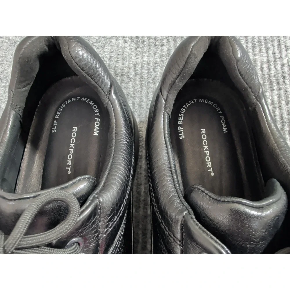 Rockport Edge Hill II Oxford Comfort Shoe Mens 9.5 Black Leather Walking Travel